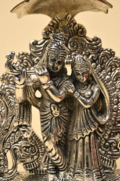 Radha Krishna Brass Idol – Traditional Handcrafted Decorative Statue