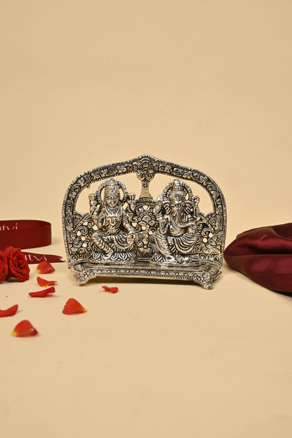 Ganesh Laxmi Brass Idol – Auspicious Handcrafted Decorative Pair