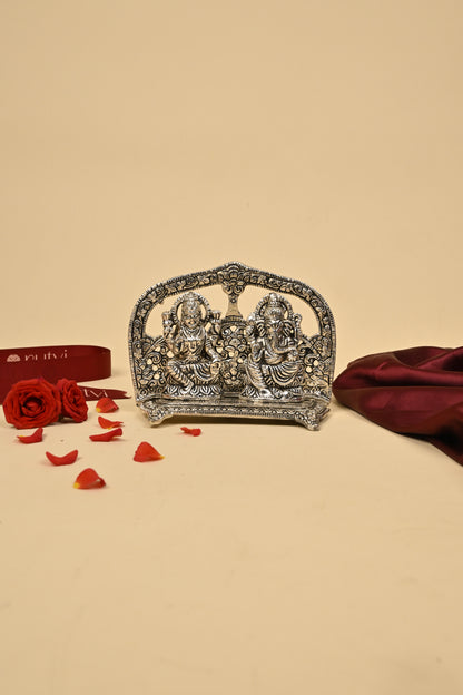 Ganesh Laxmi Brass Idol – Auspicious Handcrafted Decorative Pair