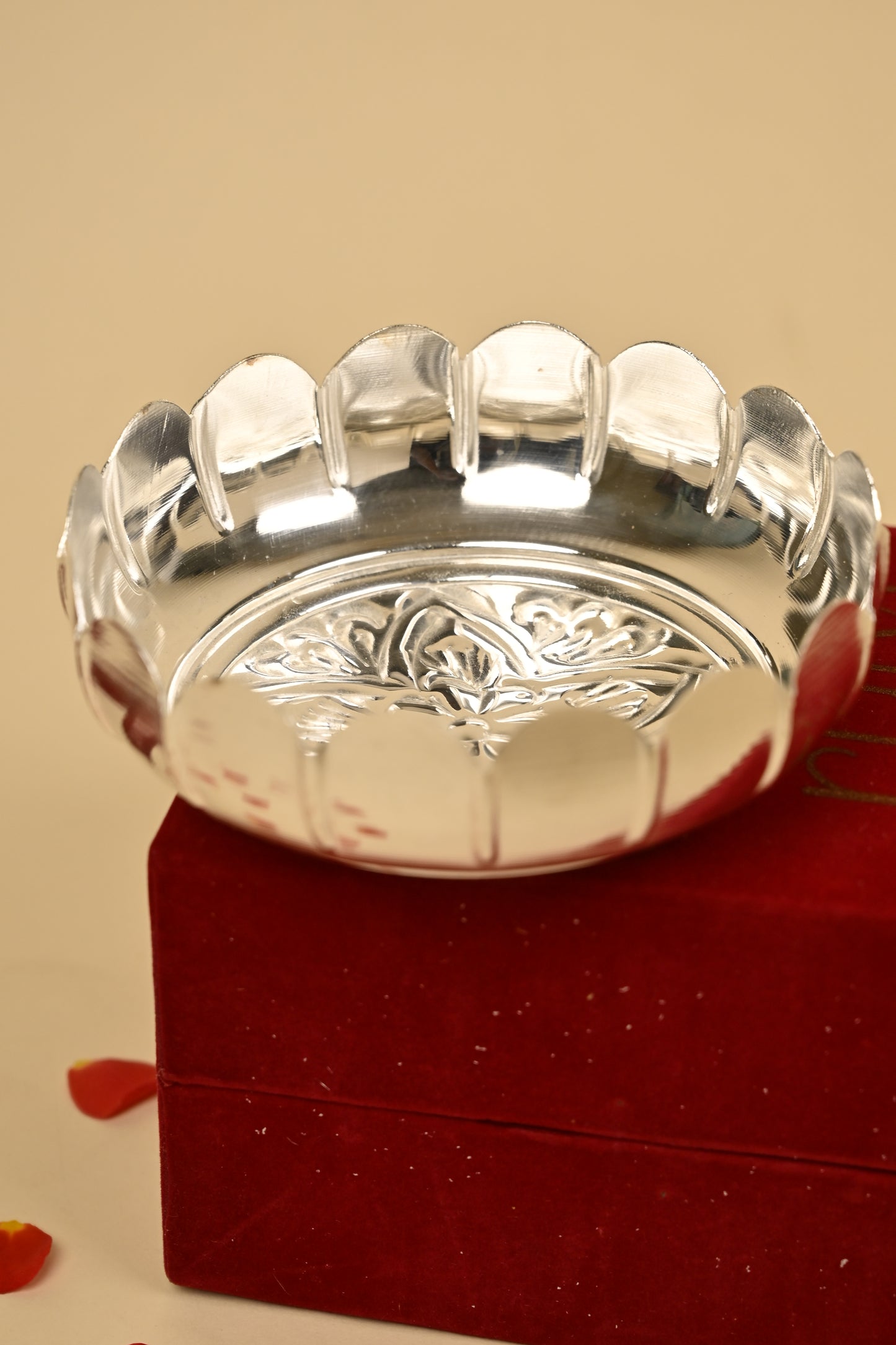 LuckyPot German Silver Flower Uruli / Bowl – Small Size
