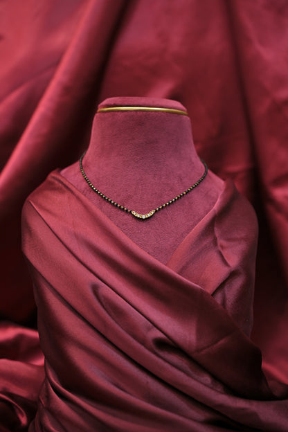 Silver CZ Curve Mangalsutra