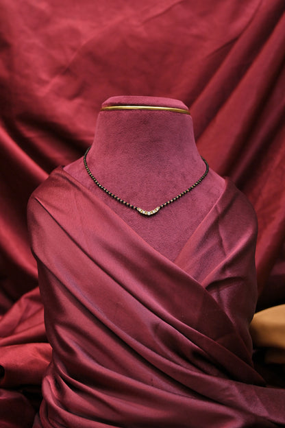 Silver CZ Curve Mangalsutra