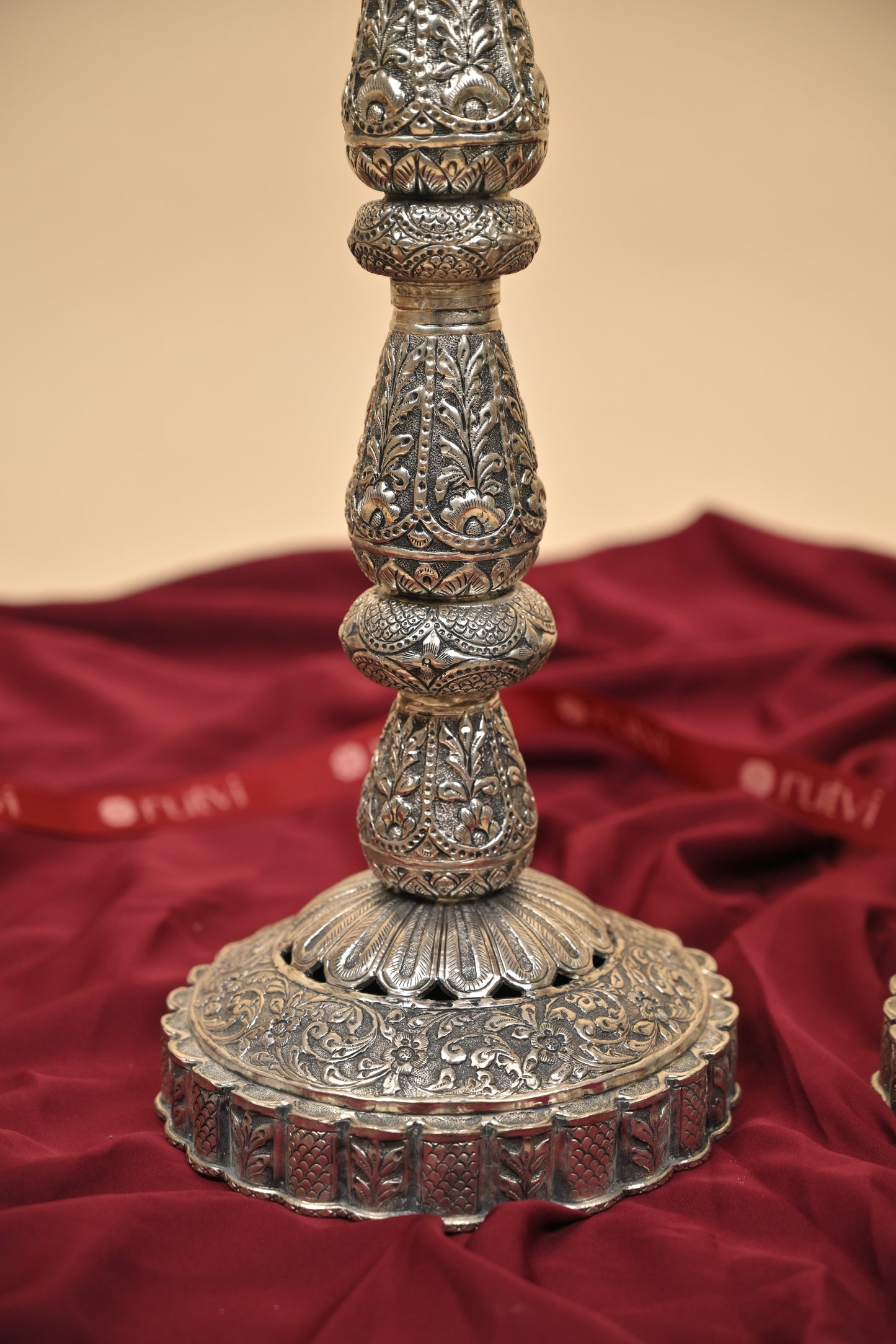 German Silver Peacock Diya – Handcrafted Traditional Oil Lamp for Pooja & Festive Décor
