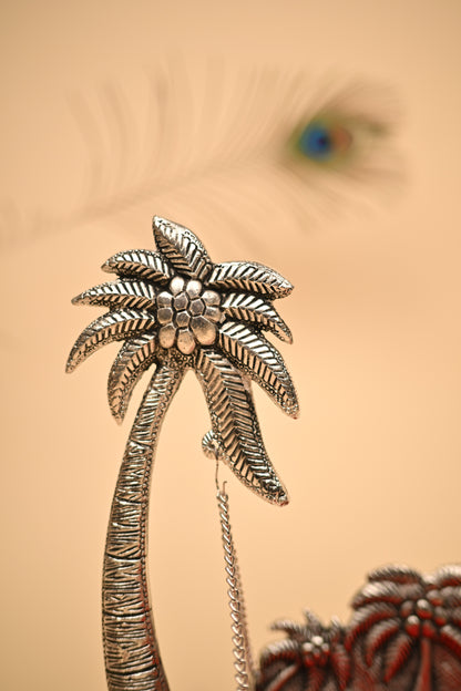 German Silver Coconut Jula – Handcrafted Traditional Swing Showpiece
