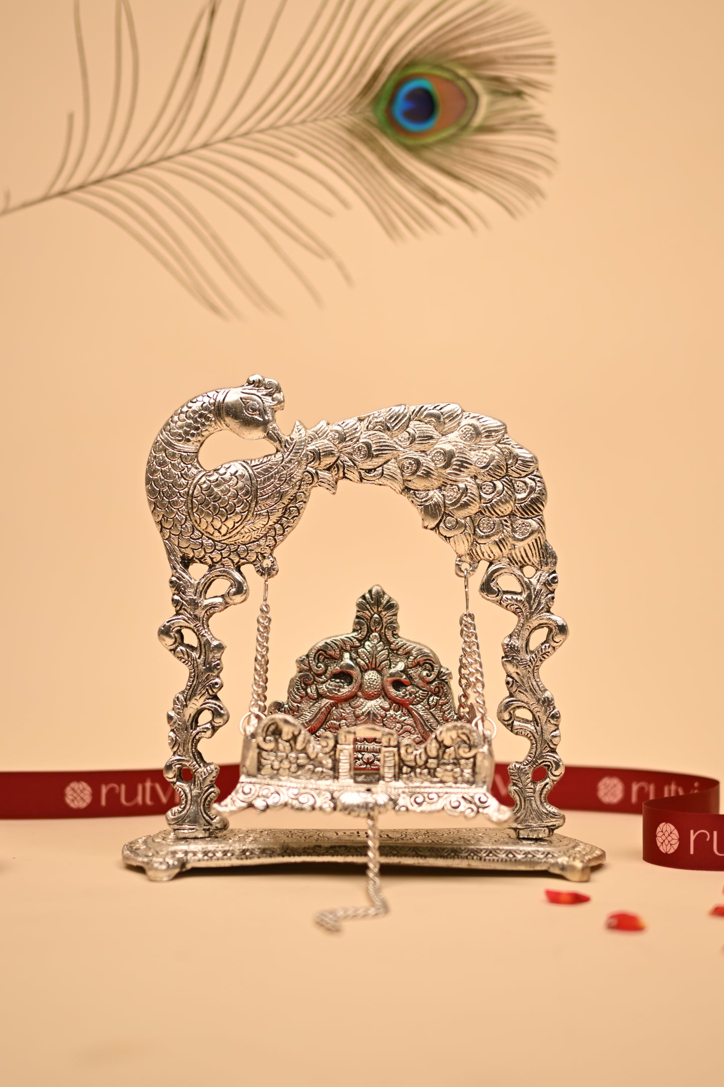 German Silver Peacock Jula – Handcrafted Traditional Swing Showpiece