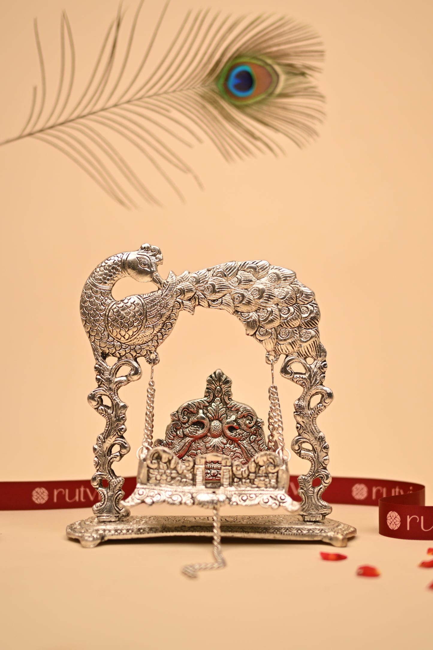 German Silver Peacock Jula – Handcrafted Traditional Swing Showpiece