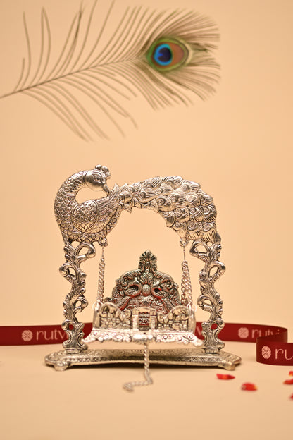 German Silver Peacock Jula – Handcrafted Traditional Swing Showpiece