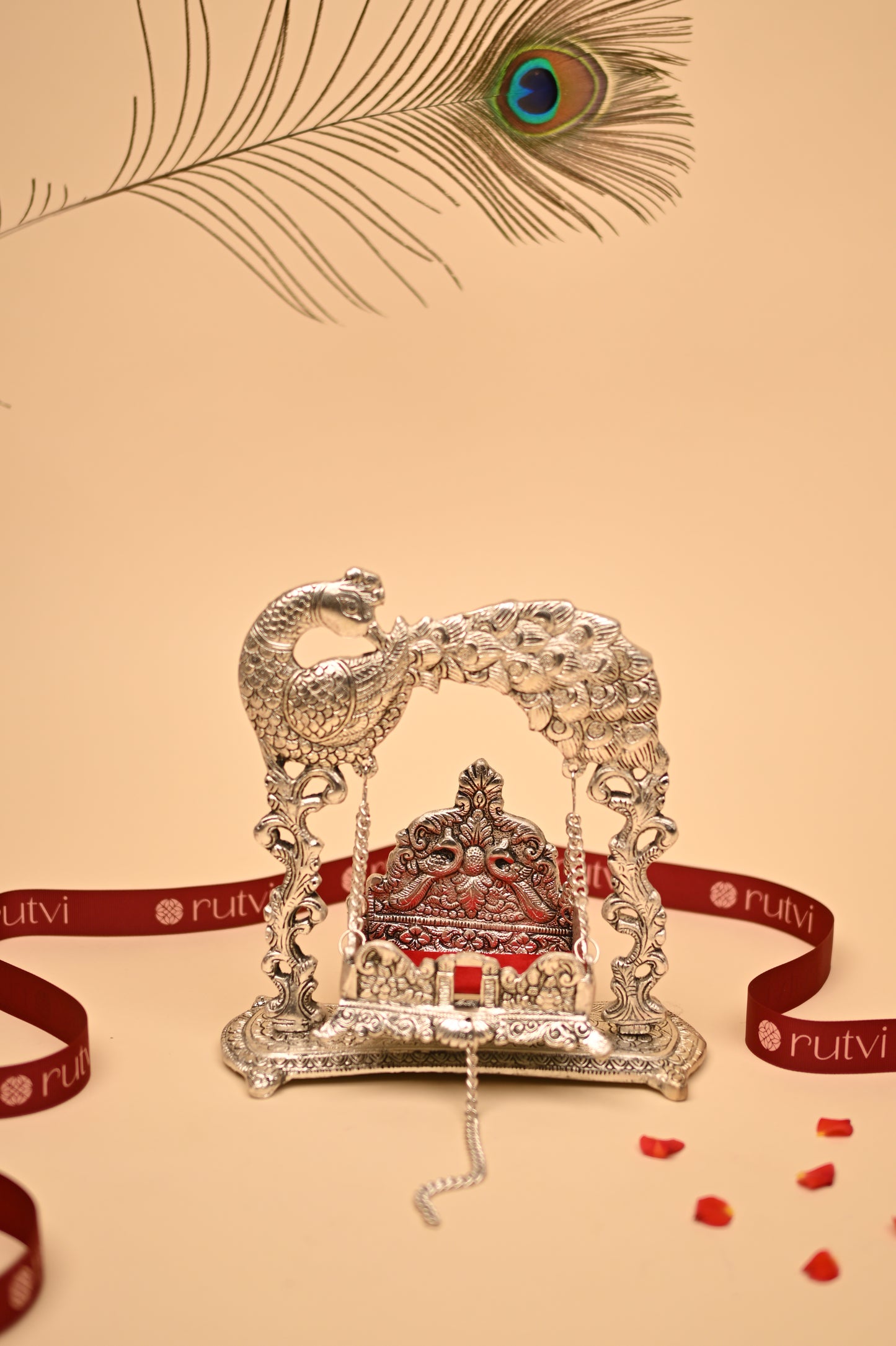 German Silver Peacock Jula – Handcrafted Traditional Swing Showpiece