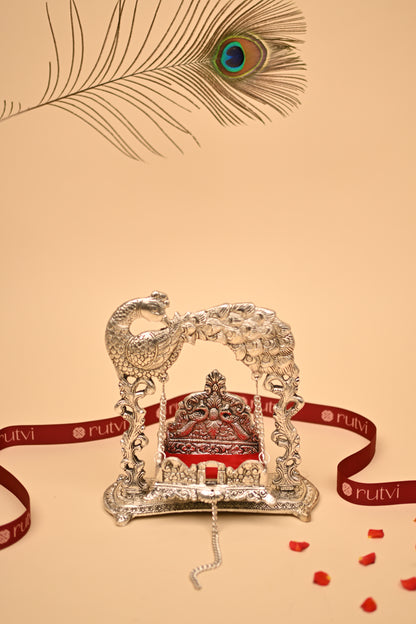 German Silver Peacock Jula – Handcrafted Traditional Swing Showpiece