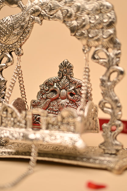 German Silver Peacock Jula – Handcrafted Traditional Swing Showpiece