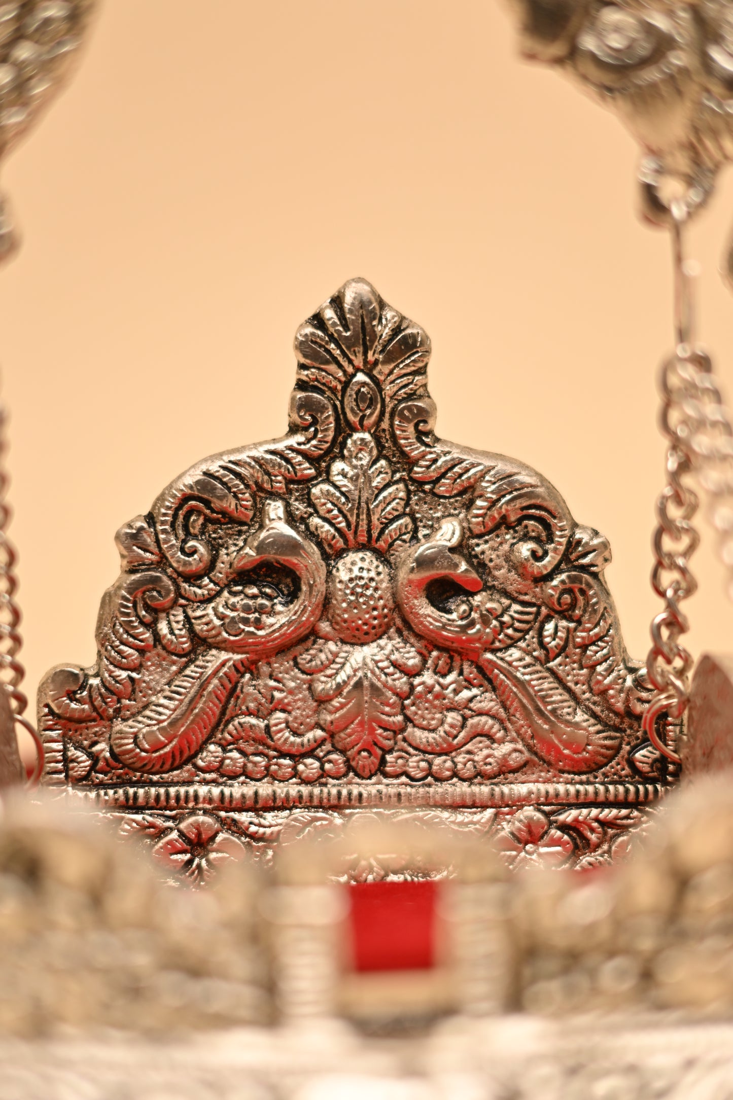 German Silver Peacock Jula – Handcrafted Traditional Swing Showpiece