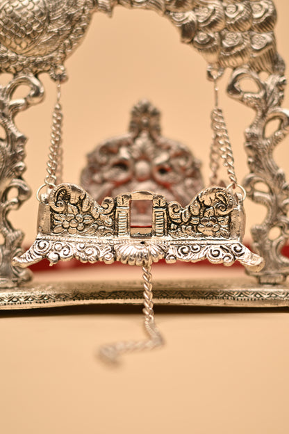 German Silver Peacock Jula – Handcrafted Traditional Swing Showpiece