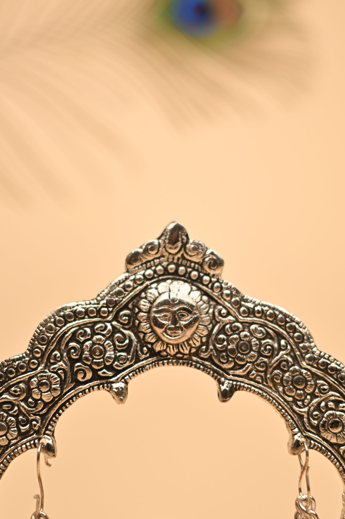 German Silver Suryadev Jula – Handcrafted Traditional Swing Showpiece