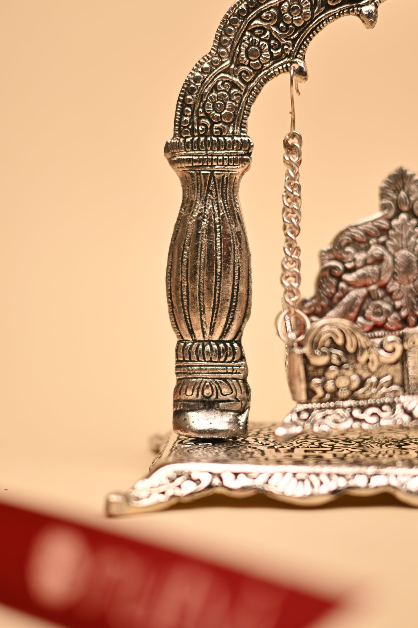 German Silver Suryadev Jula – Handcrafted Traditional Swing Showpiece