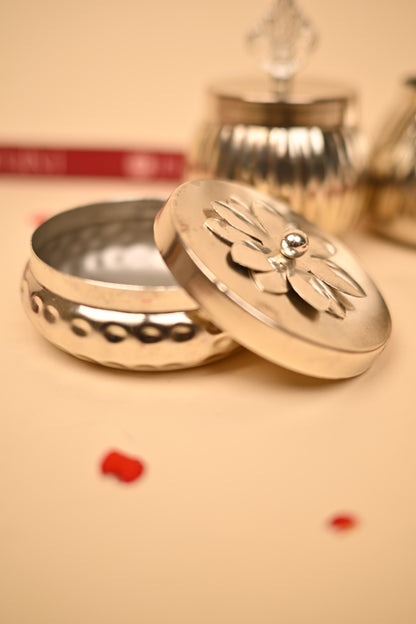 German Silver Storage Containers Set – Handcrafted Decorative & Functional Storage