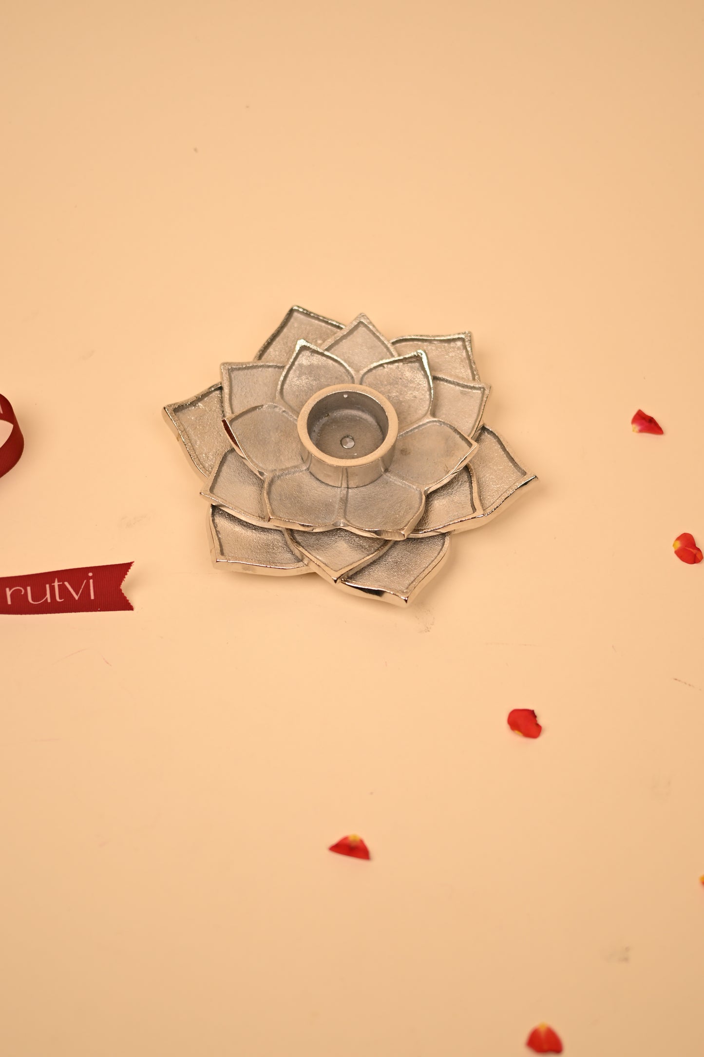 German Silver Tea Light Candle Holder – Handcrafted Decorative Candle Stand
