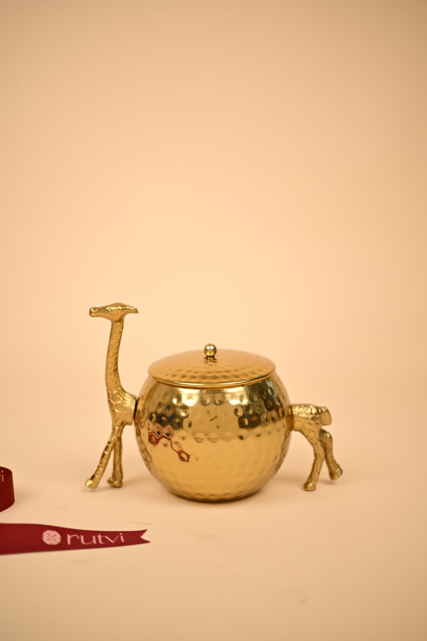 German Silver Giraffe Container – Handcrafted Decorative Storage Box