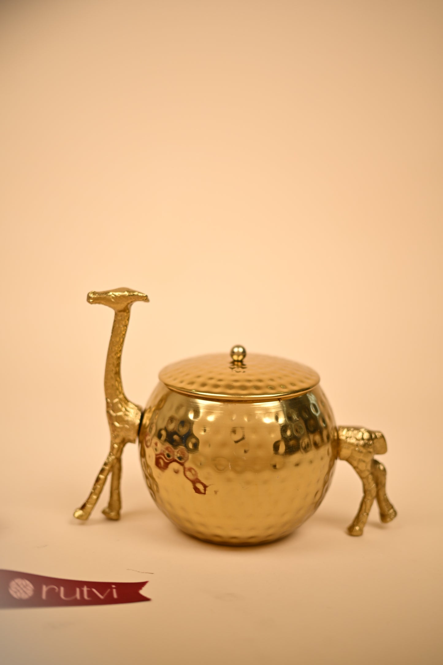 German Silver Giraffe Container – Handcrafted Decorative Storage Box