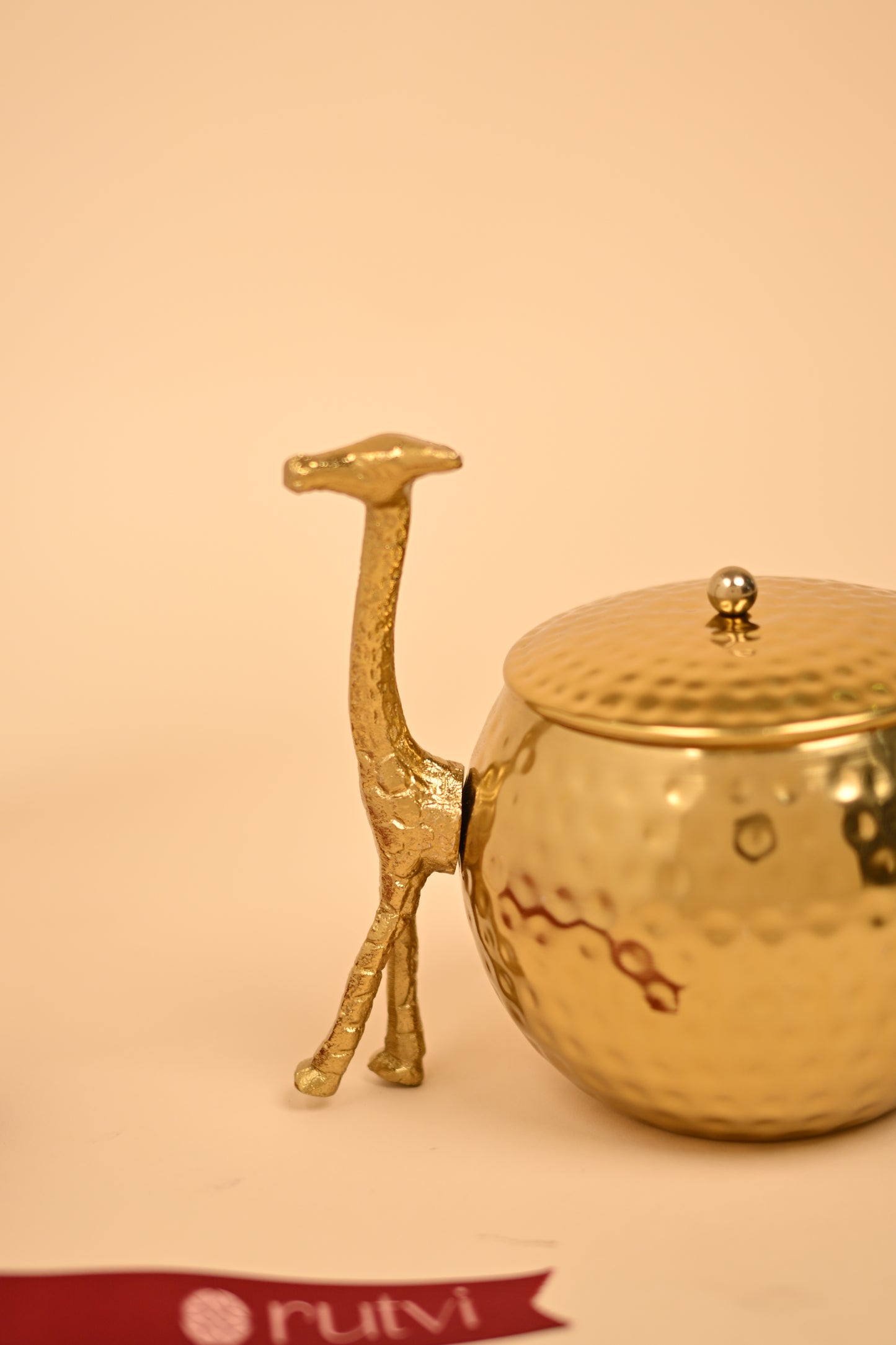 German Silver Giraffe Container – Handcrafted Decorative Storage Box
