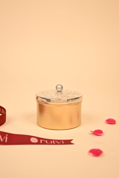 German Silver Dry Fruit Container – Handcrafted Decorative Storage Box