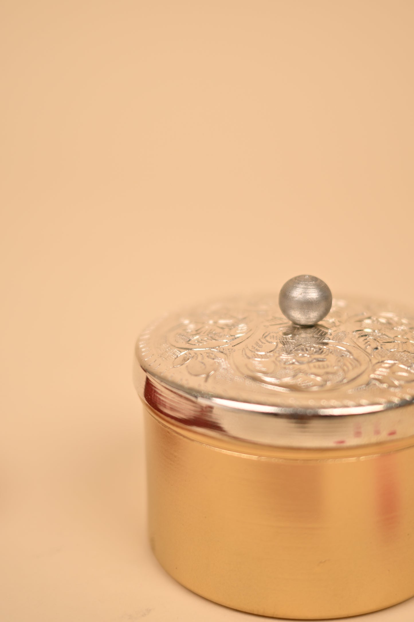 German Silver Dry Fruit Container – Handcrafted Decorative Storage Box