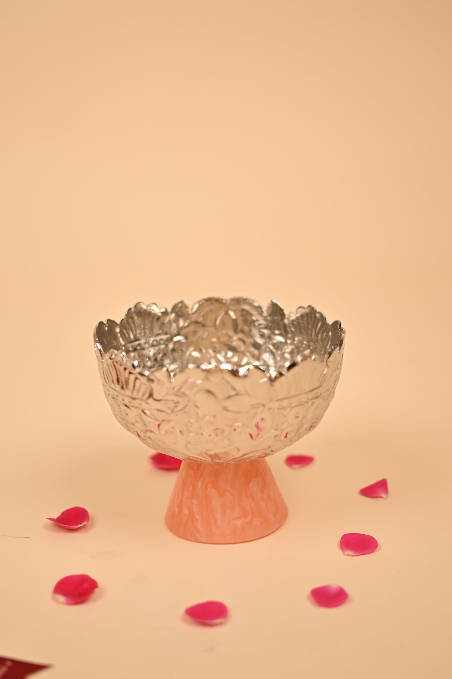 German Silver Fruit Bowl with Resin Base – Handcrafted Decorative Bowl (Big & Small)