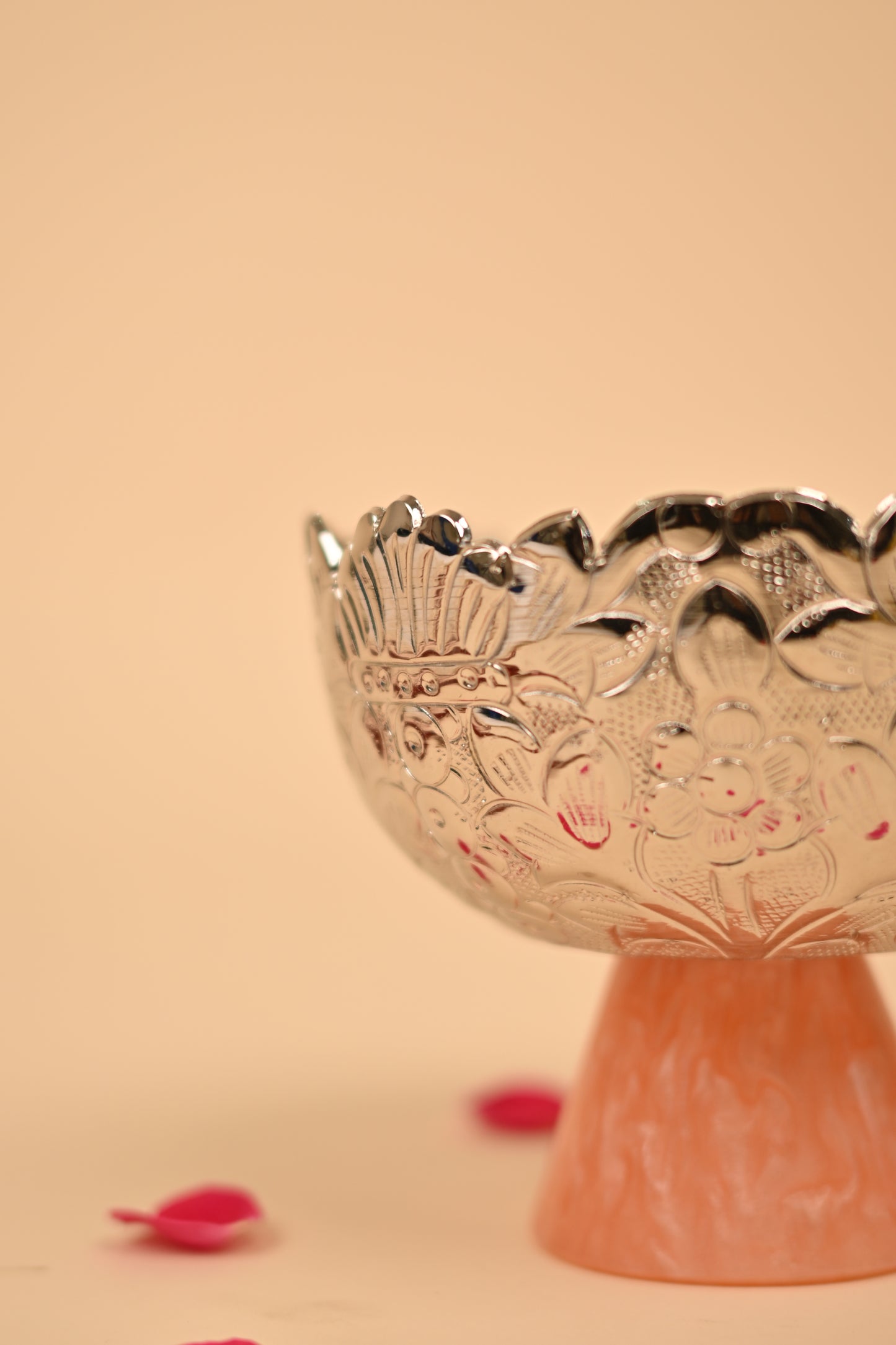 German Silver Fruit Bowl with Resin Base – Handcrafted Decorative Bowl (Big & Small)
