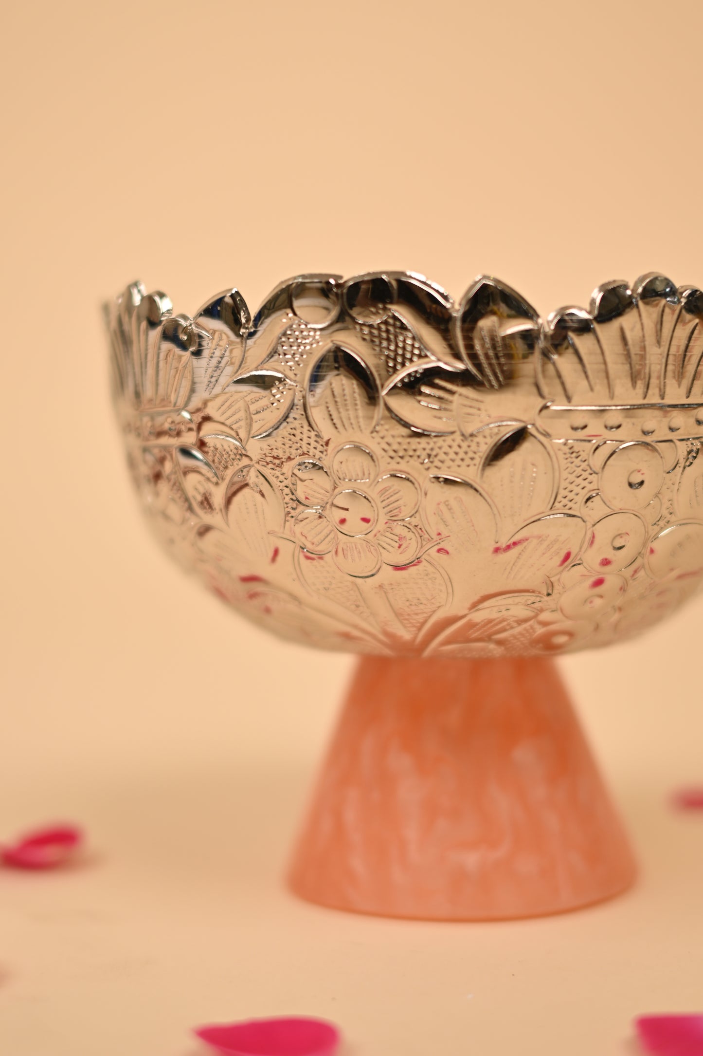 German Silver Fruit Bowl with Resin Base – Handcrafted Decorative Bowl (Big & Small)