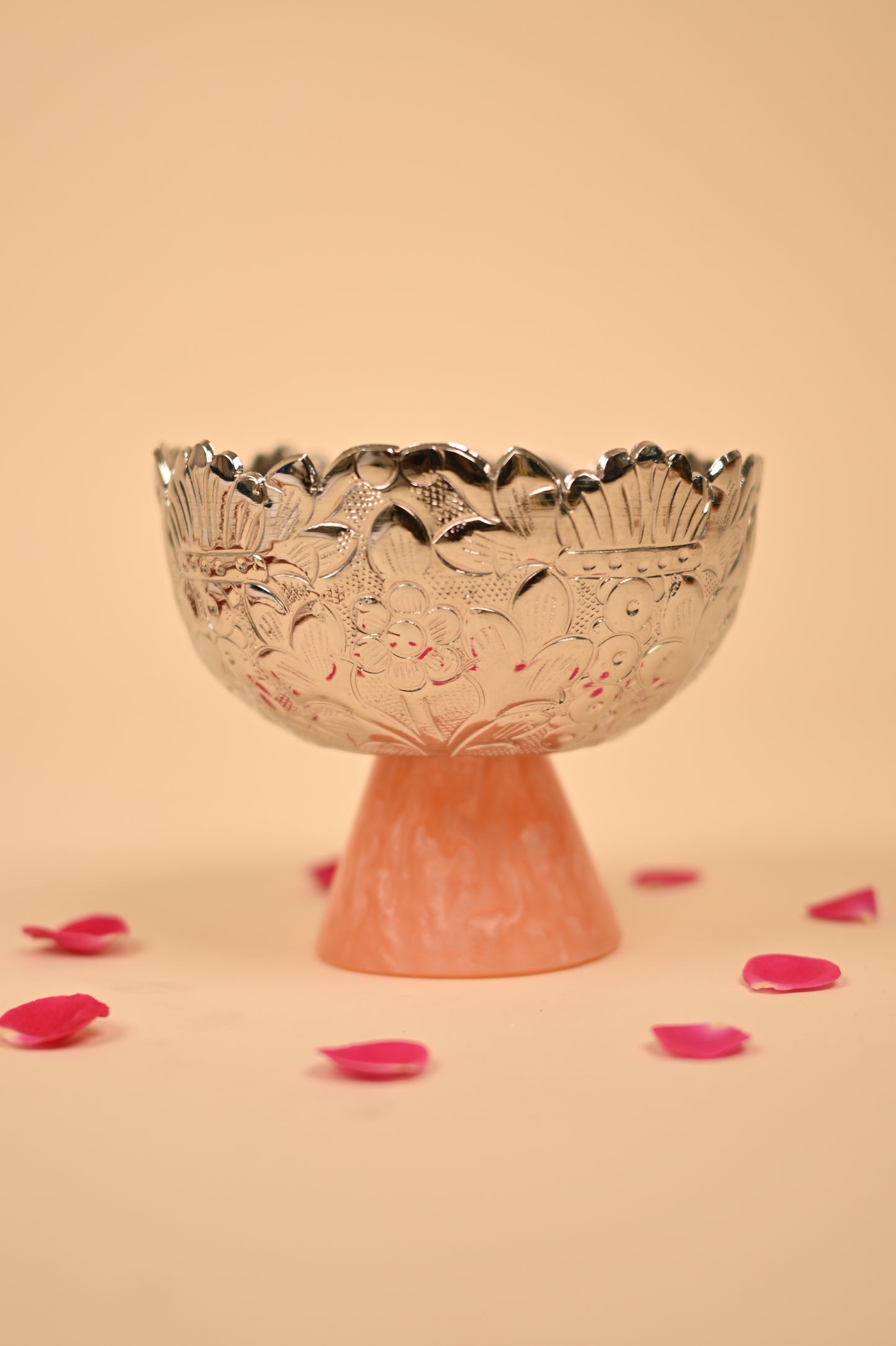 German Silver Fruit Bowl with Resin Base – Handcrafted Decorative Bowl (Big & Small)