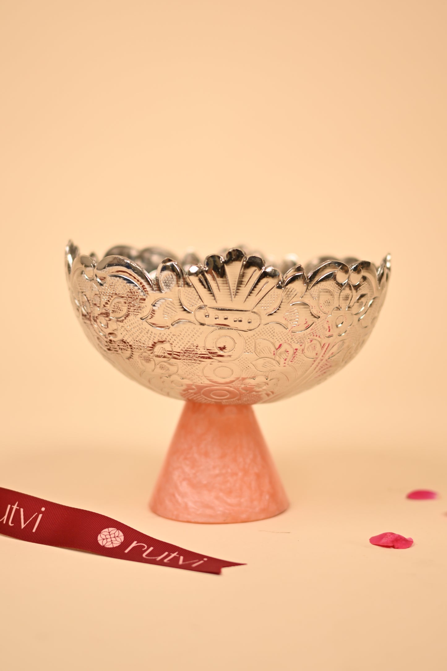 German Silver Fruit Bowl with Resin Base – Handcrafted Decorative Bowl (Big & Small)