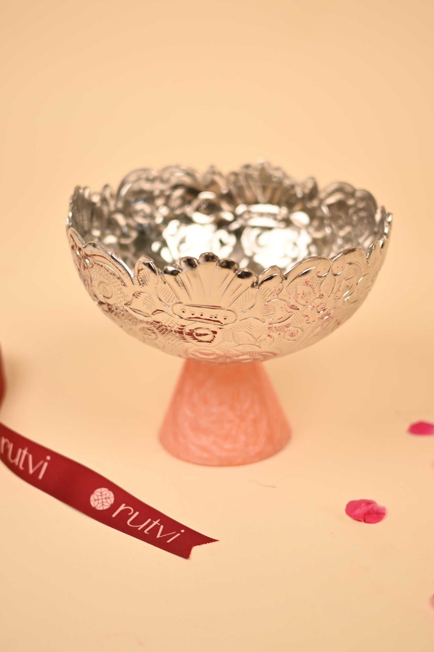 German Silver Fruit Bowl with Resin Base – Handcrafted Decorative Bowl (Big & Small)