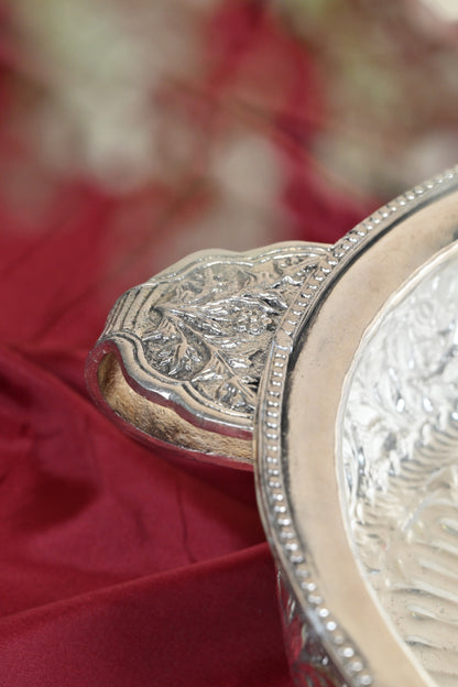 Extra Large Handcrafted German Silver Urli Bowl – Grand Traditional Decorative Centerpiece for Festive & Pooja Decor
