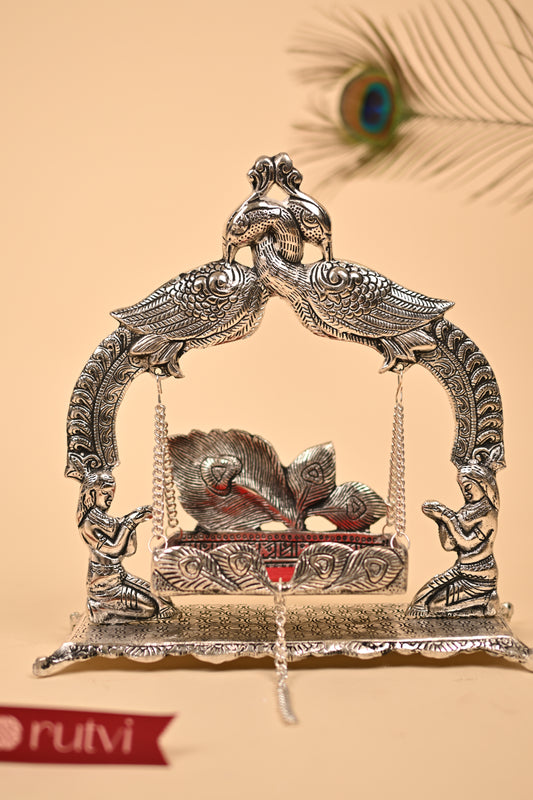 German Silver Peacock Jula – Handcrafted Traditional Swing Showpiece