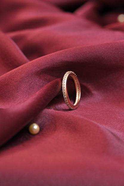 Classic Pavé Eternity Silver Ring