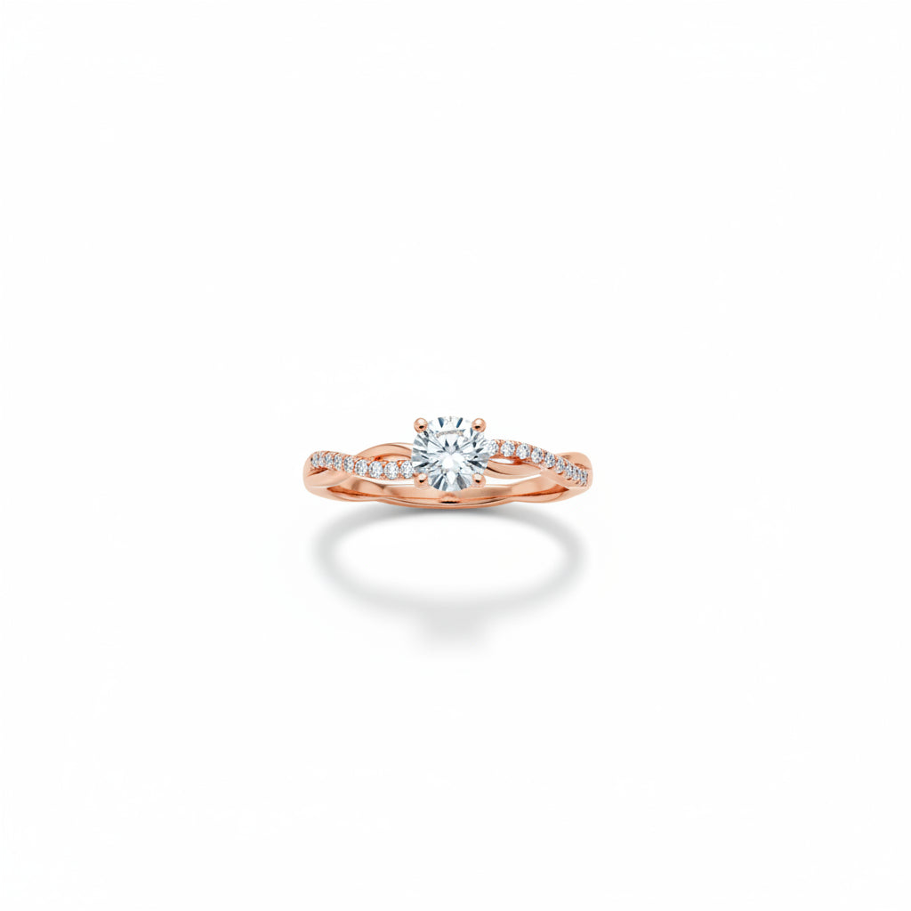 radiant solitaire eternity ring