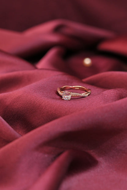 Radiant Solitaire Eternity Ring