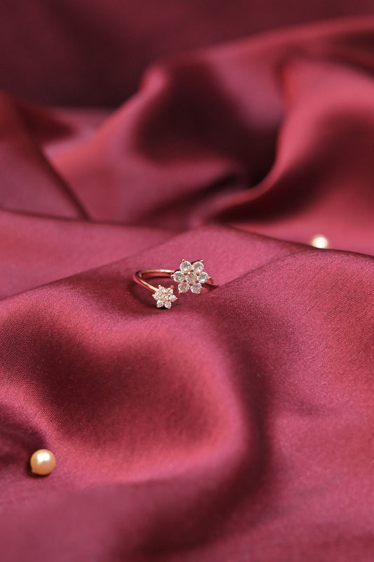 Floral Bloom Open Ring