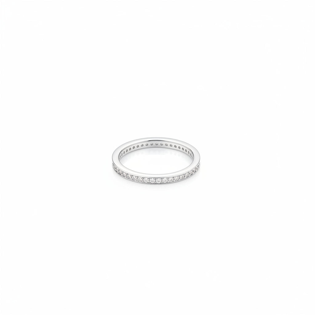 925 silver cz eternity ring – size 6