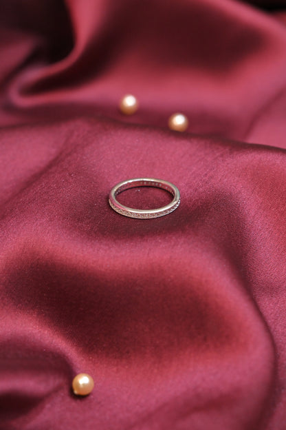 925 Silver CZ Eternity Ring – Size 6