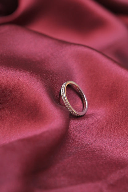 925 Silver CZ Eternity Ring – Size 6