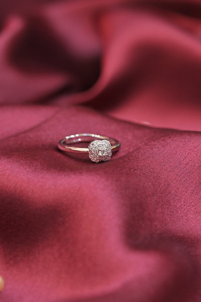 Radiant Cluster Silver Ring