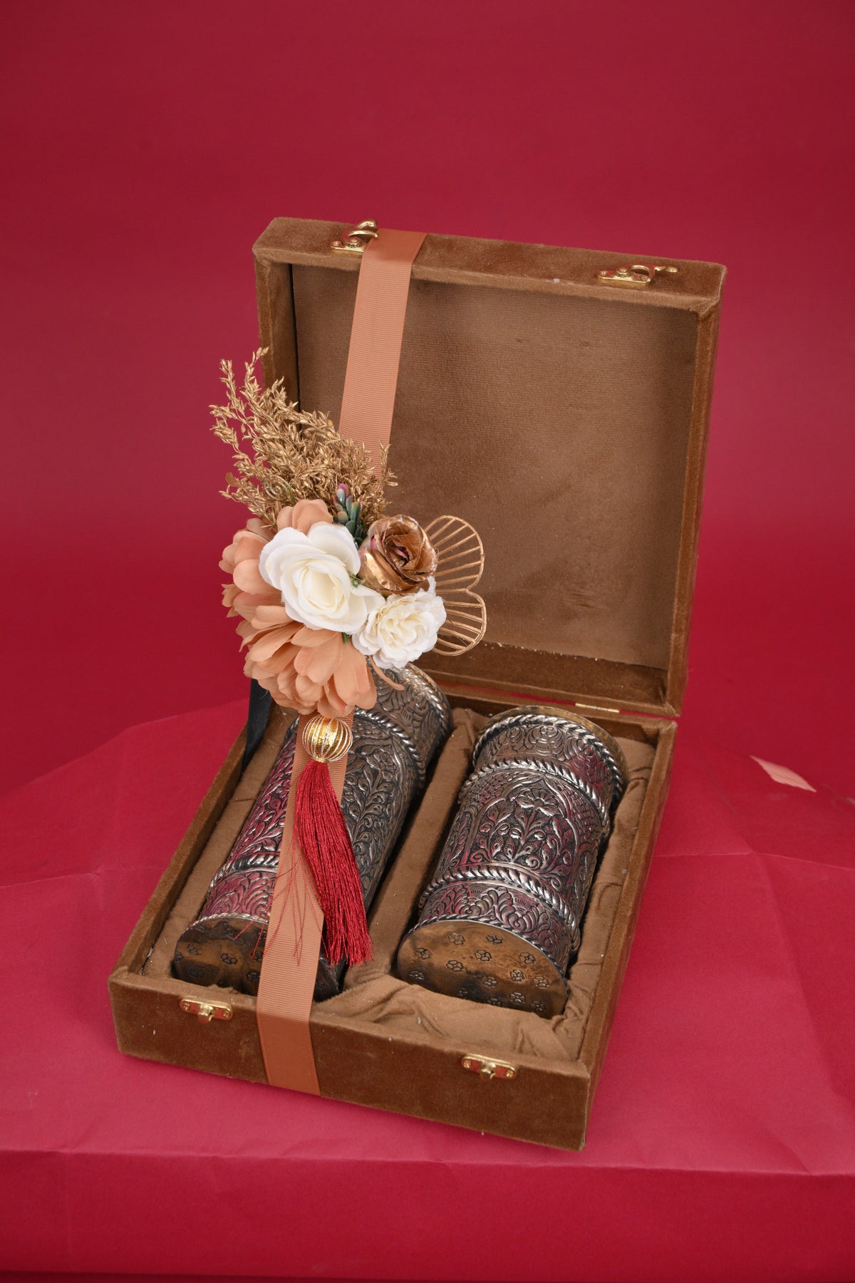 german silver decorative bottle set with gift box