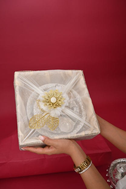 Small Pooja Thali with Decorative Hamper Box