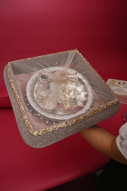 Big Pooja Thali with Decorative Hamper Box