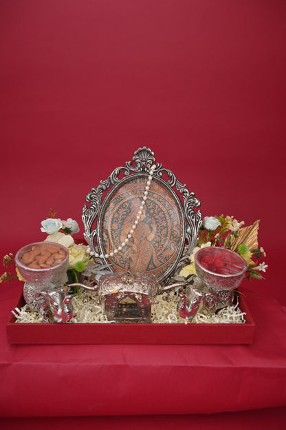 Decorative Dry Fruit Gift Tray with Elephant Bowls