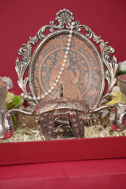 Decorative Dry Fruit Gift Tray with Elephant Bowls