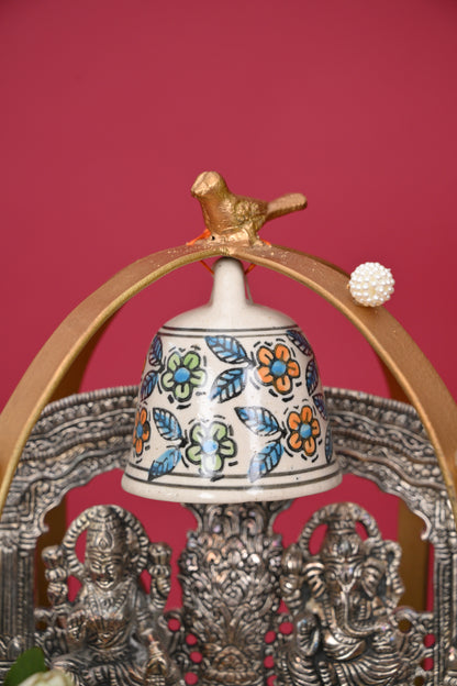 Three-Tier Pooja Decor Stand with Idols & Bell