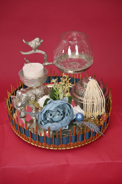 Decorative Elephant Gift Tray with Candle Holder