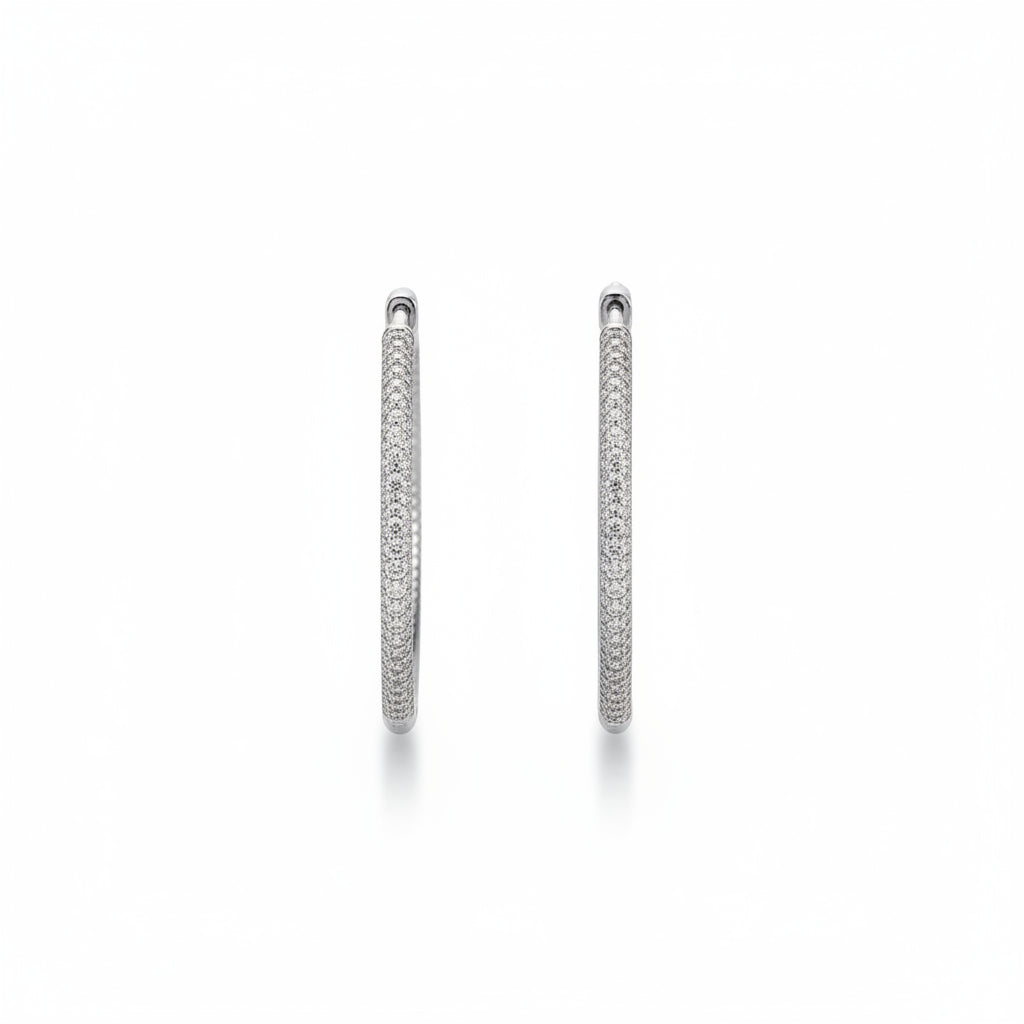 crystal classic hoop earrings