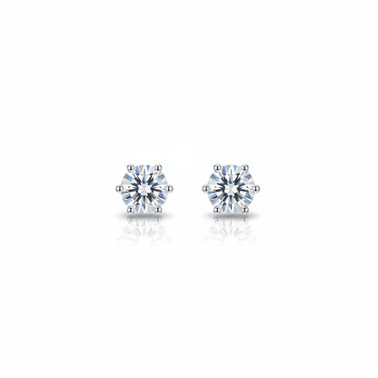 925 Silver Solitaire Stud Earrings